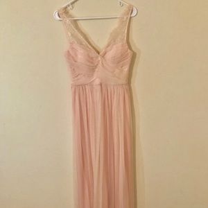 BHLDN Fleur Bridesmaids Dress in Blush